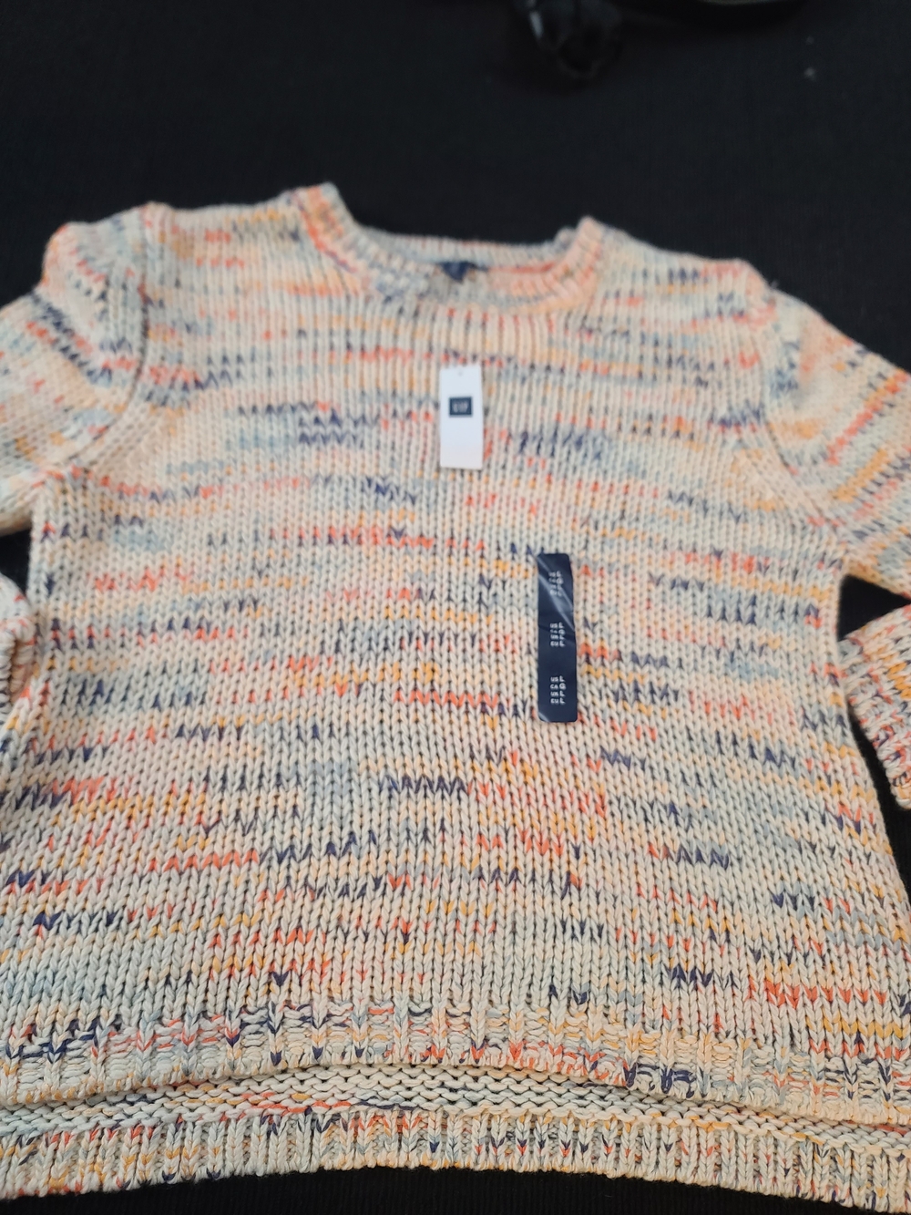 Speckled Cream Knit Crewneck Sweater - Women